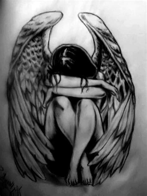 fallen angel tattoo|female fallen angel tattoo.